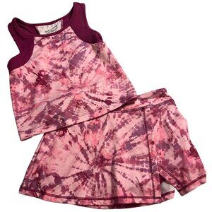 Jumping Beans Active Set Workout wear Gymnastics Top Skort Set Girls Size 2T Pin